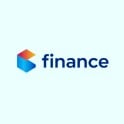 Sample image of a finance logo with light blue background
