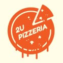 Sample image of a orange pizza logo with yellow background