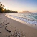 A pixelated image of a beach in a smaller size
