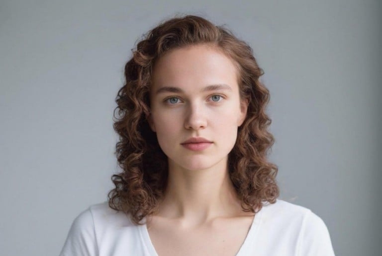 Short hair with French curls