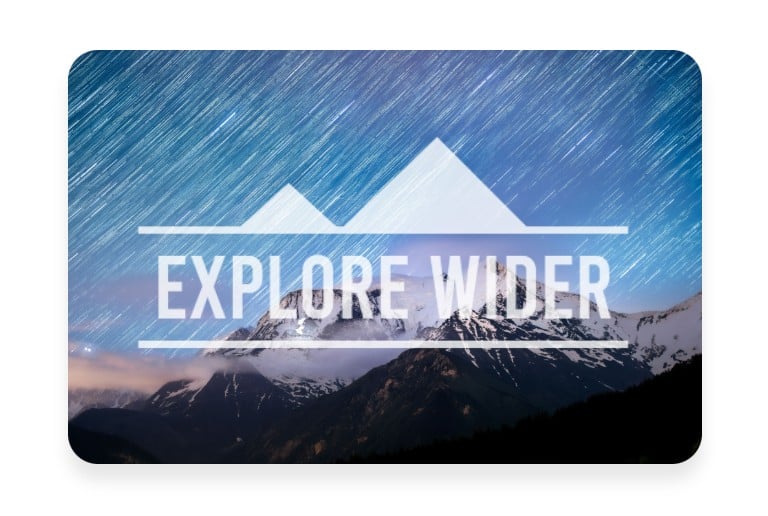 Put your own brand watermark Explore Wider on the shooting star photos you take