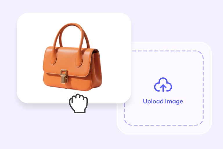 Upload a image of an orange handbag photo with white background to our white bg remover