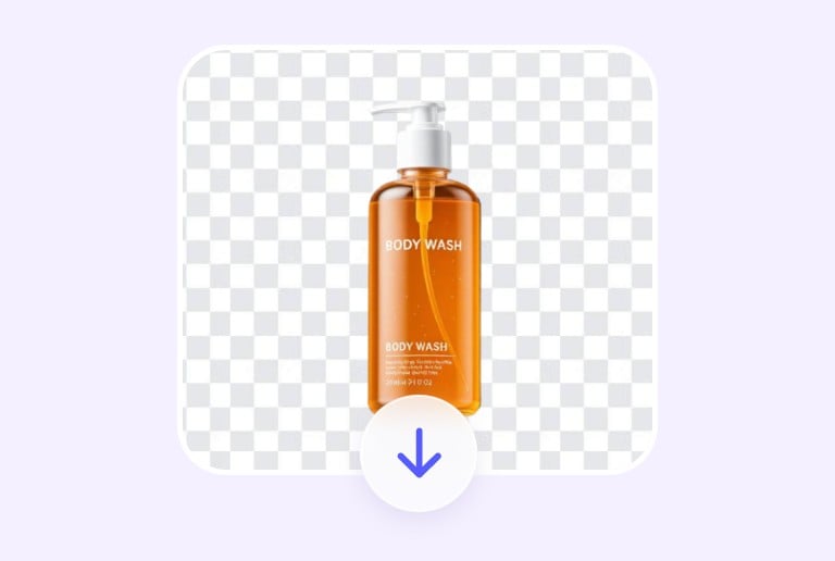 Download a body wash image with the black background removed