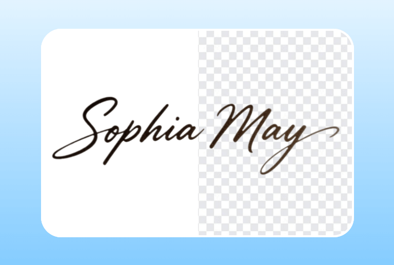 Remove a white bg from a signature pic