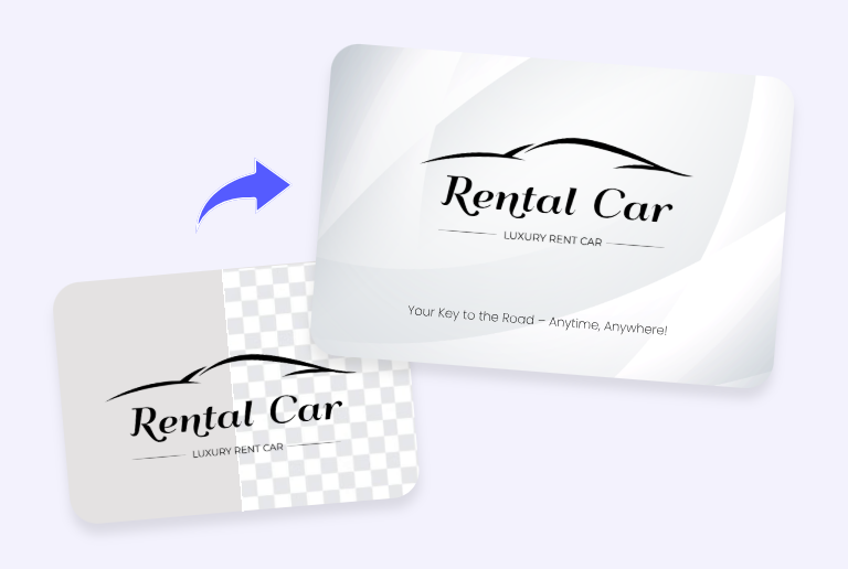 Remove bg from signature and add it to a business card