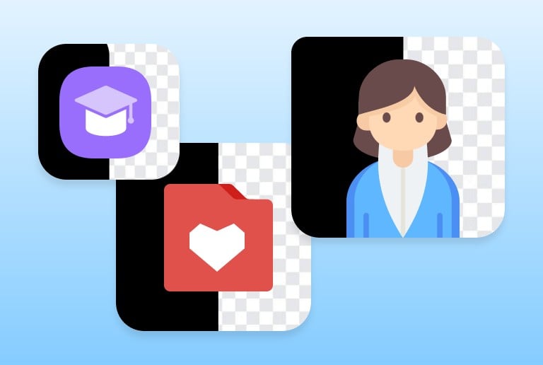 Remove black backgrounds from different ui icons