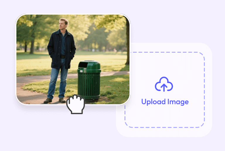 Step one to input the original image for picture cleanup
