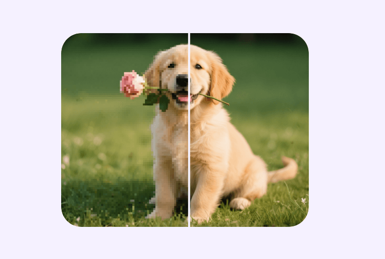 Step two use pxbee ai image depixelator to fix the pixelated image