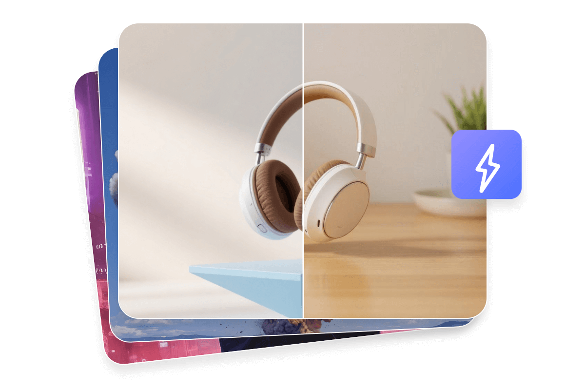 Batch remove the bgs of several photos and add ai bgs to them