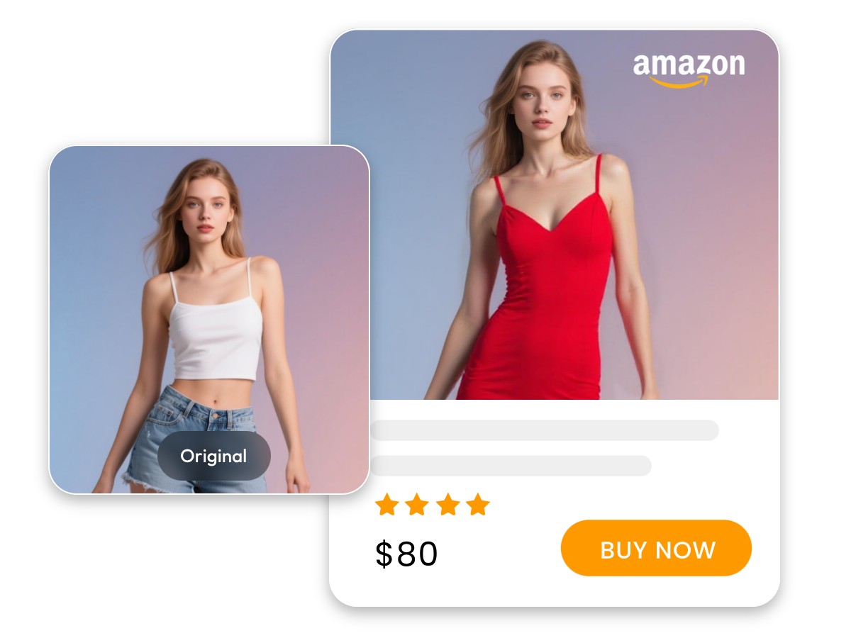 Businesses utilize AI clothing swaps to cut costs