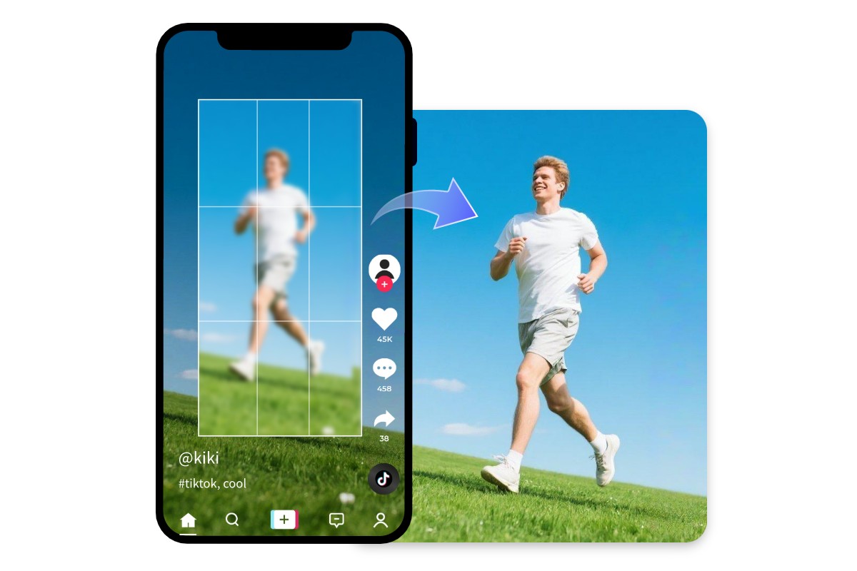 Fix blurry screenshots to higher resolution featuring a man running