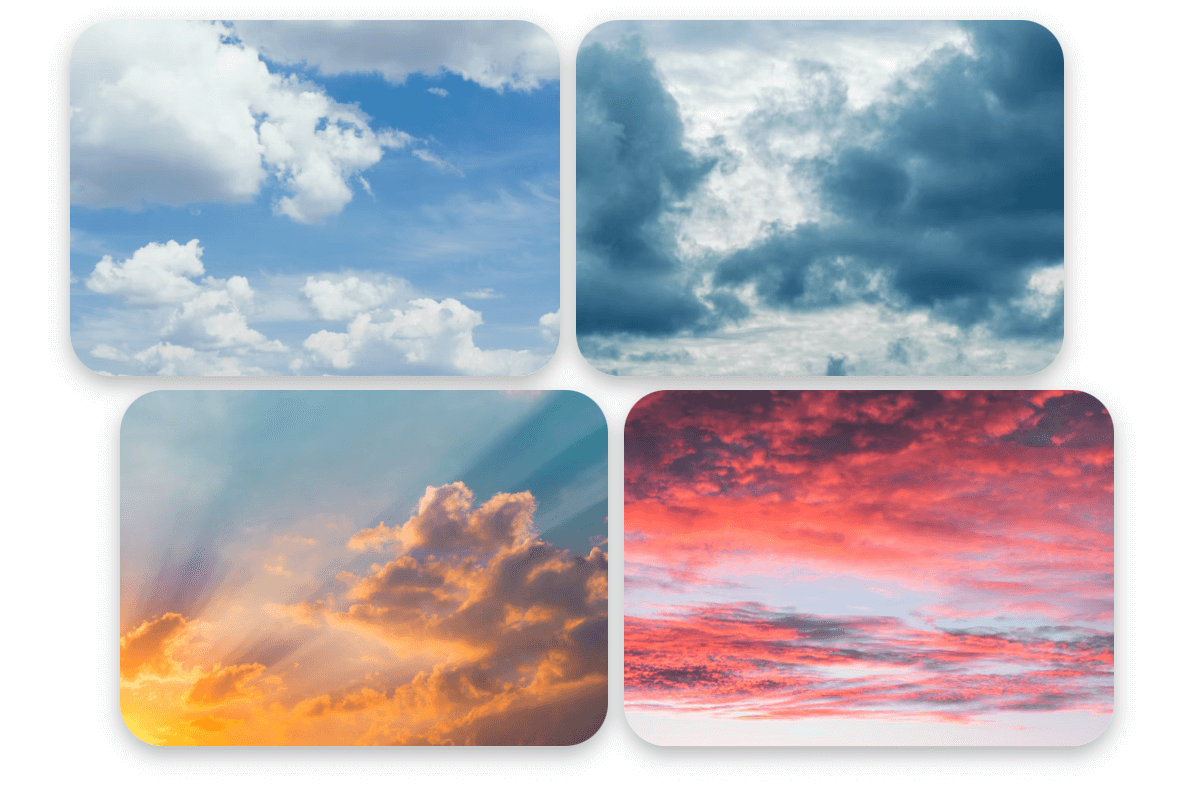 Generate different styled sky through text