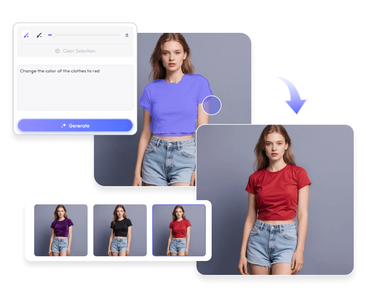 How to use pxbee color replacer to change clothes color of a woman