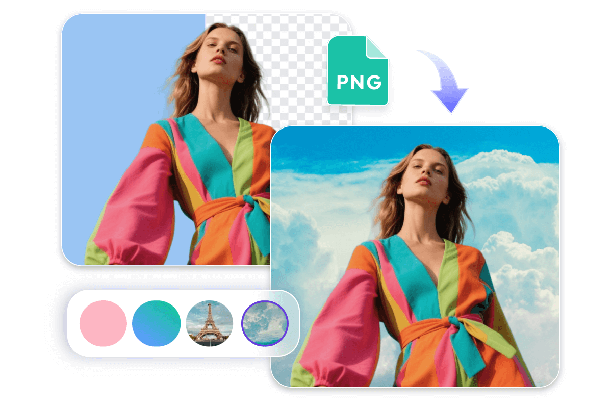 Not only make background transparent but customize