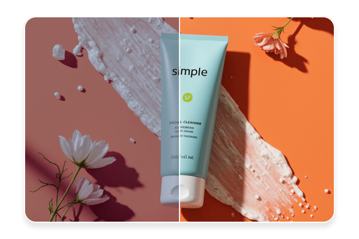 Optimize lighting and color balance of the faical cleanser picture