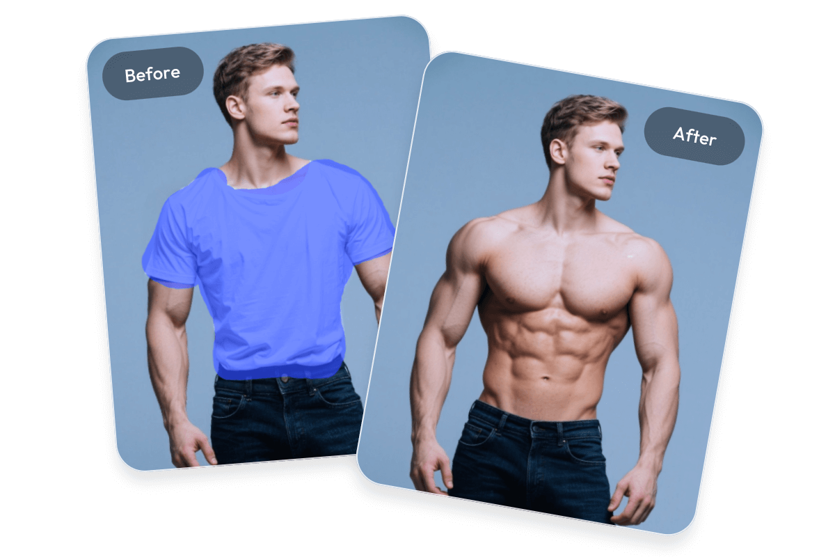 Remove and replace the male cloth picture