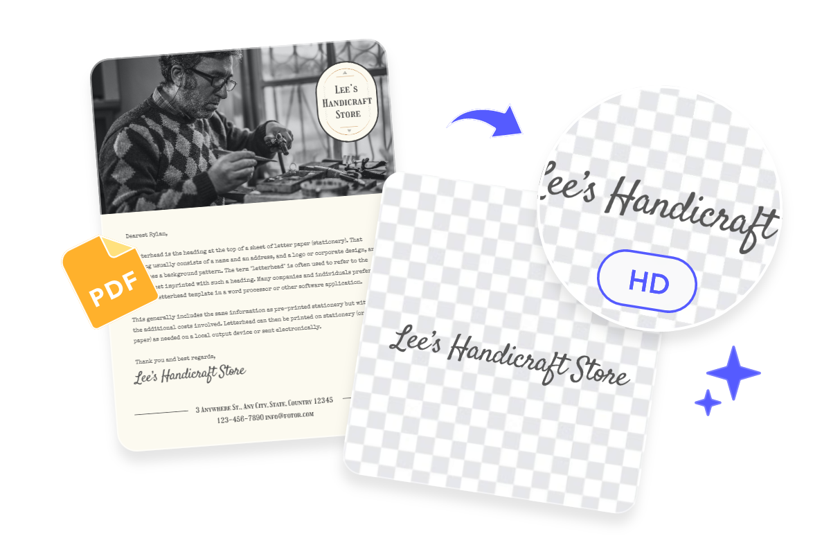 Remove background from a signature pic and add it to a pdf file