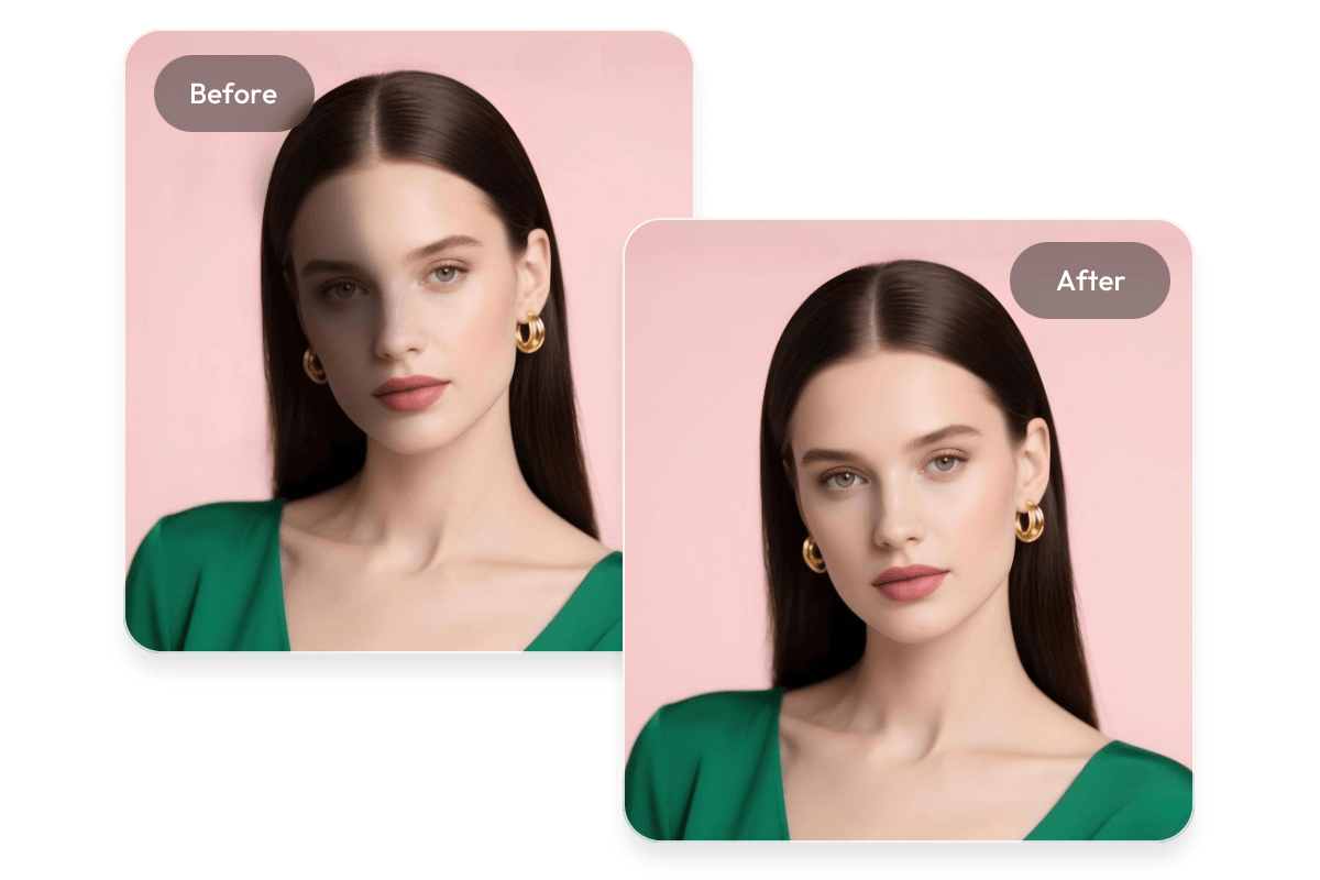 Remove shadow from a female portrait photo