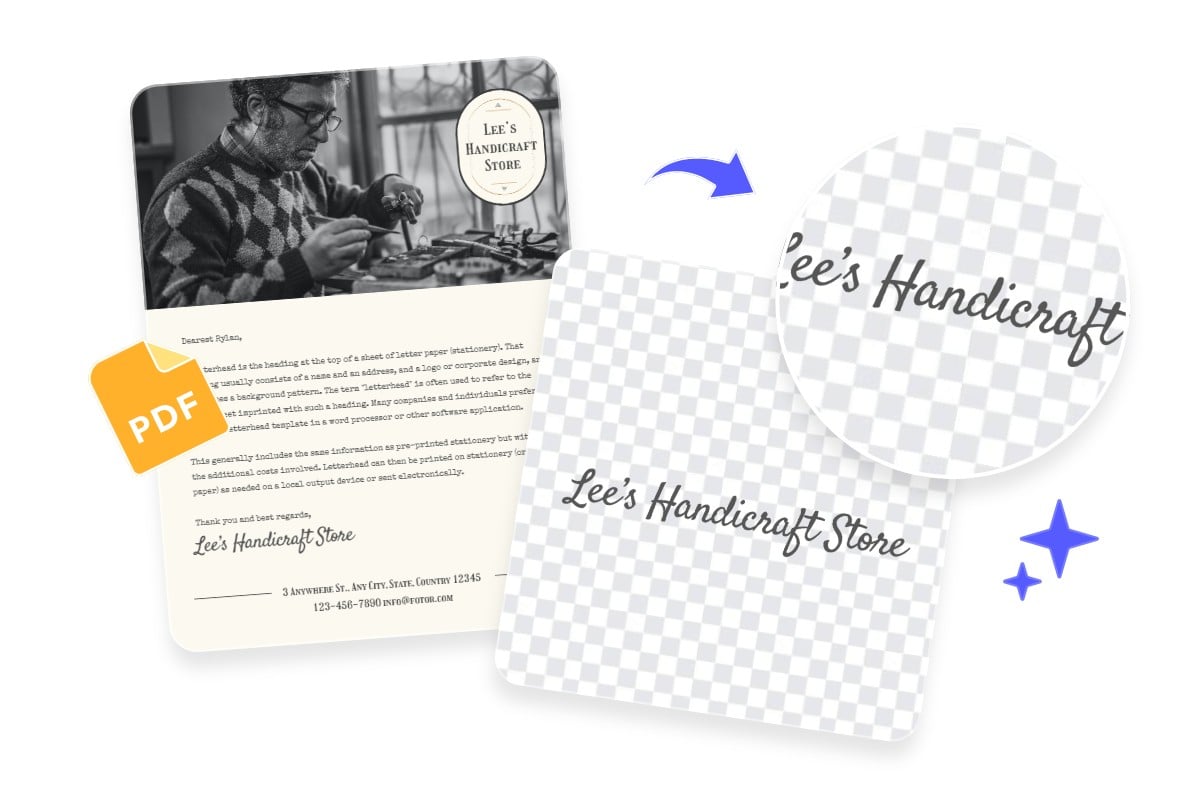 Remove the background from a photo of a handwritten signature to create digital signature