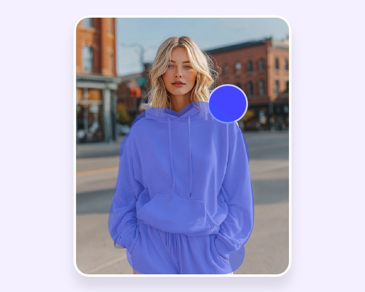 Step 2 use the brush tool to select the clothes you want to edit