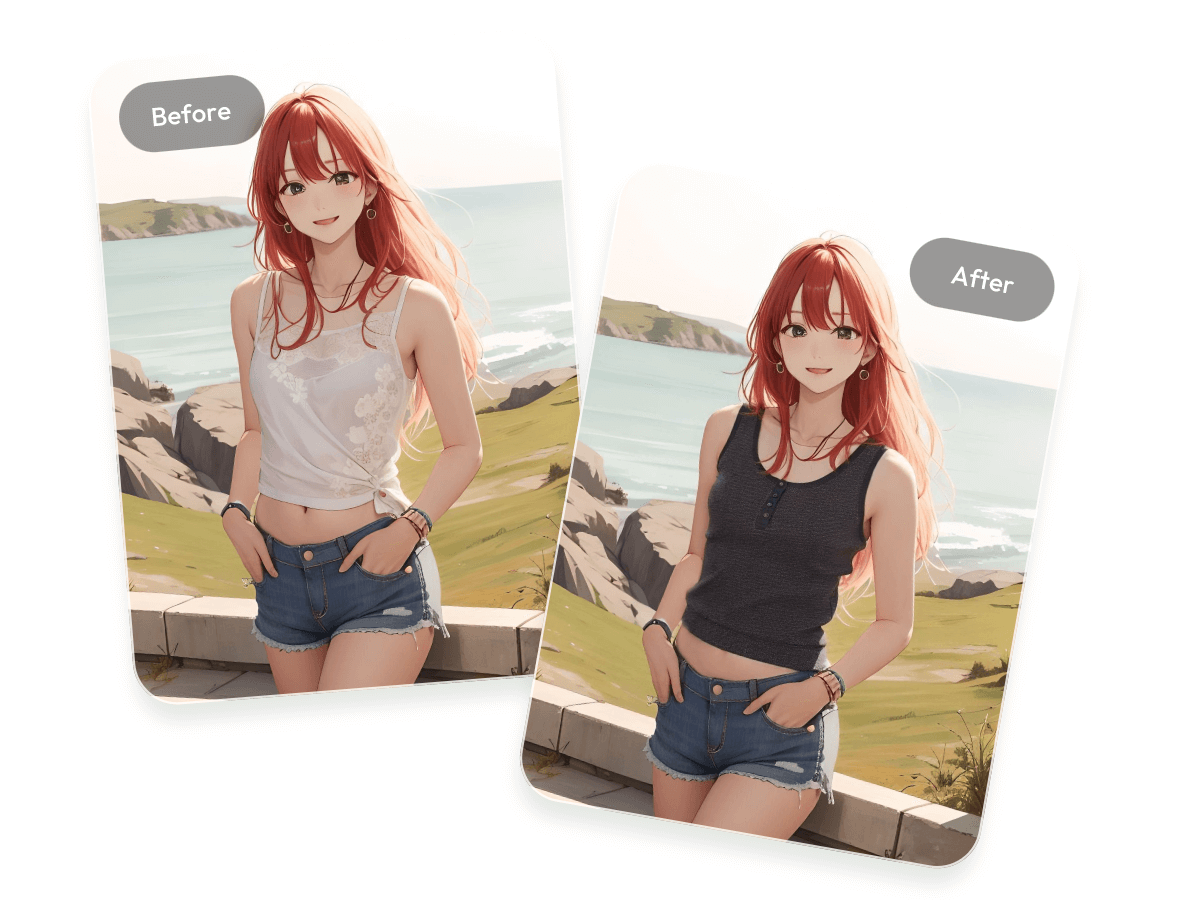 Style anime character outfit with no drawing skill