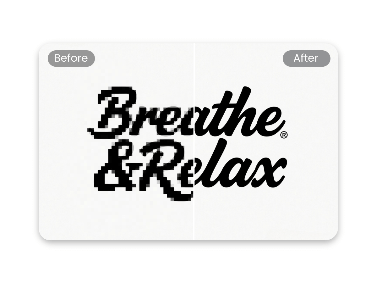 Unpixelate the image of text